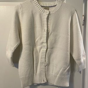 White LL Bean cardigan